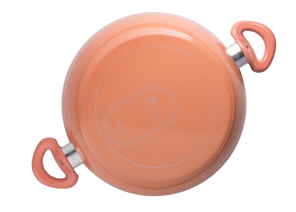 Essenso Ecotouch Lazio Enamel-Coated Low Dutch Oven with Nonstick Ceramic Interior, PTFE / PFOA Free, 3 Quart,... N11