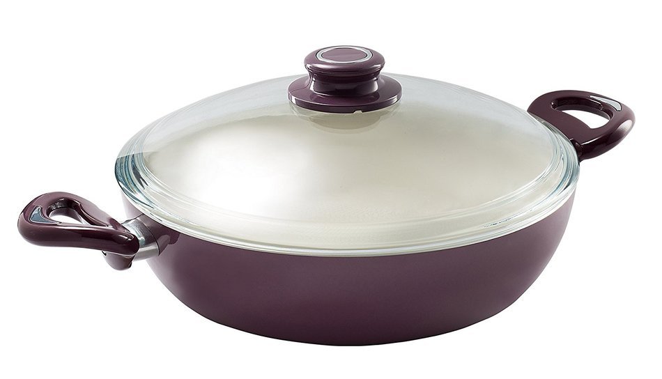 Essenso Ecotouch Lazio Enamel-Coated Low Dutch Oven with Nonstick Ceramic Interior, PTFE / PFOA Free, 3 Quart,... N13