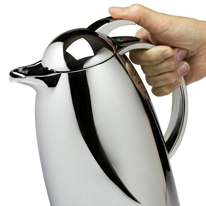 Primula 34-Ounce Thermal Carafe with Glass Lining, Chrome Finish