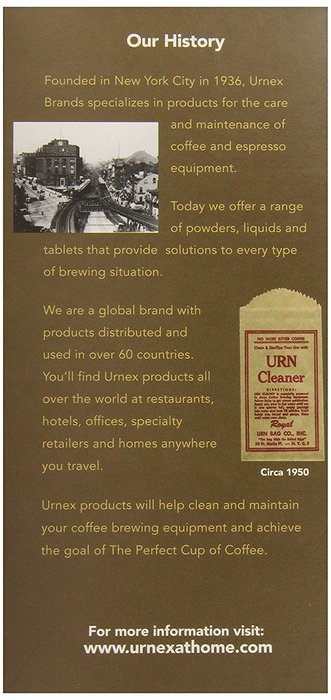 Urnex 1-2 Brew Home Espresso Machine Cleaning System