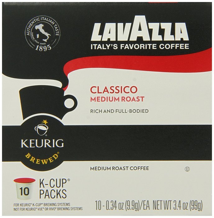 Lavazza Classico Medium Roast Coffee, Keurig K-Cups, 60 Count N2