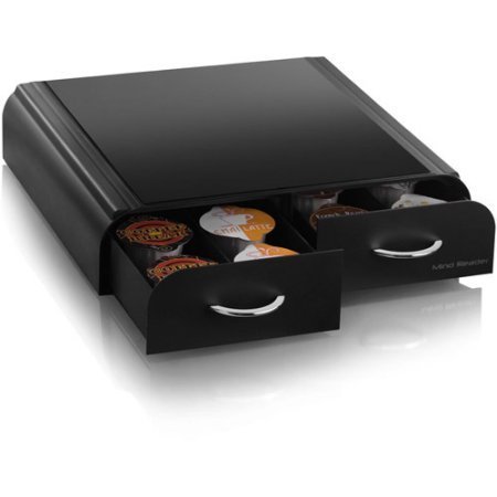 Mind Reader Vue/Tassimo/Vertuoline Black Coffee Pod Double-Drawer Dispenser N3