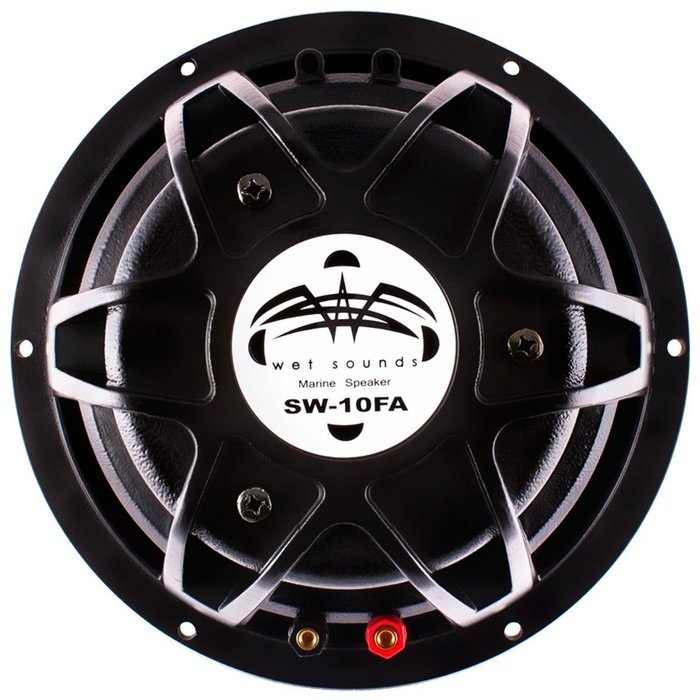 Wet Sounds SW Series 10" Free Air 4 Ohm Black Subwoofer - 600 Watts Max / 300 Watts RMS