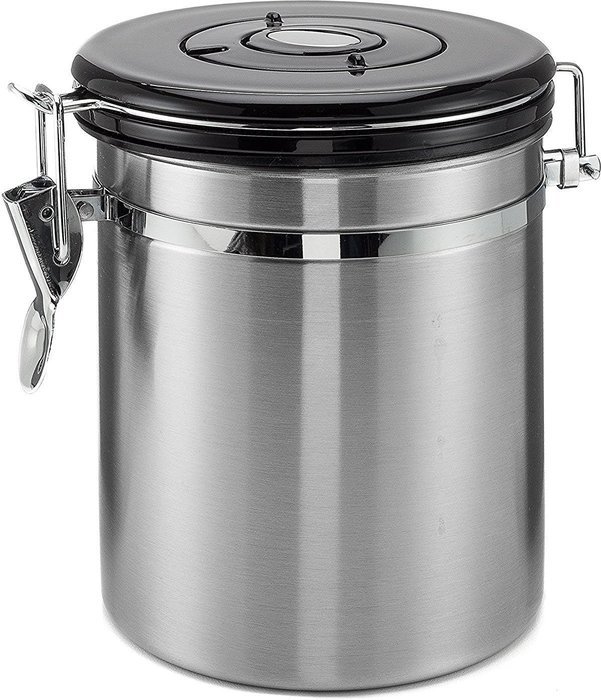 Coffee Canister - 16 Ounces - by Mixpresso (Stainless Steel)