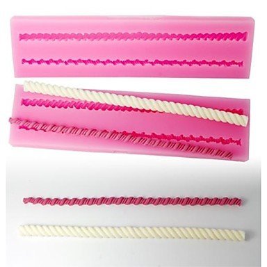 Sher FOUR-C 3D Embossing Mold Cake Design Silicone Molds Color Pink