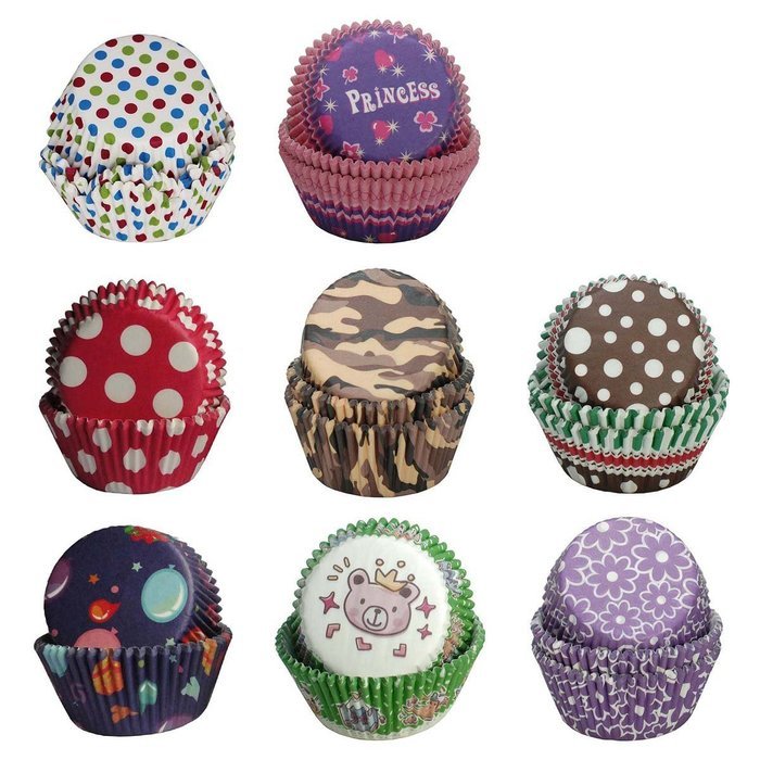 SophieBella 8 kinds Flower Muffin Liner Cupcake-Liner, 400 Count N36