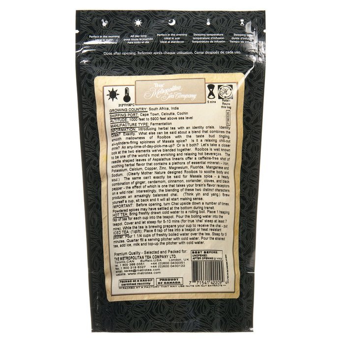 Metropolitan Tea Discovery Loose Tea Pack, Rooibos Masala Chai Chai, 100gm N4
