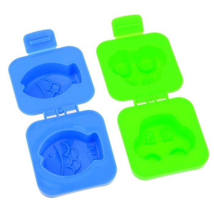 Egg Mold - TOOGOO(R)2pcs /Lot Egg Mold Rice sushi Mold Cooking Tools Cute DIY Fish and Car Plastic silicone 3d...