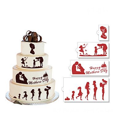 Y&XL&H New Arrival Long Cake Stencil Template