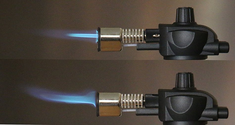 SMŌQ Afficio Culinary Butane Torch SMQ-090, Precise Flame Control (Silver) N4