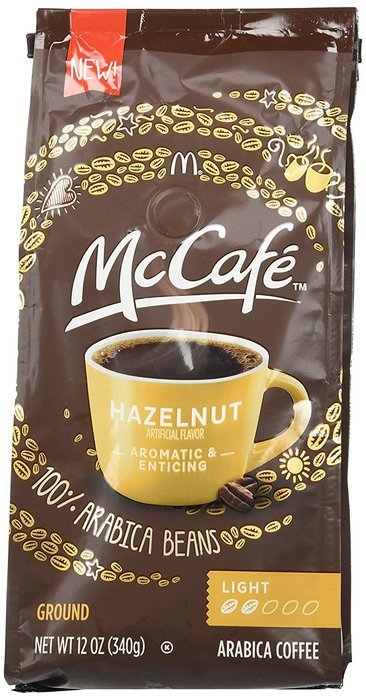 McCafe Coffee Ground Coffee, Hazelnut Light Roast, 12 Ounce N4
