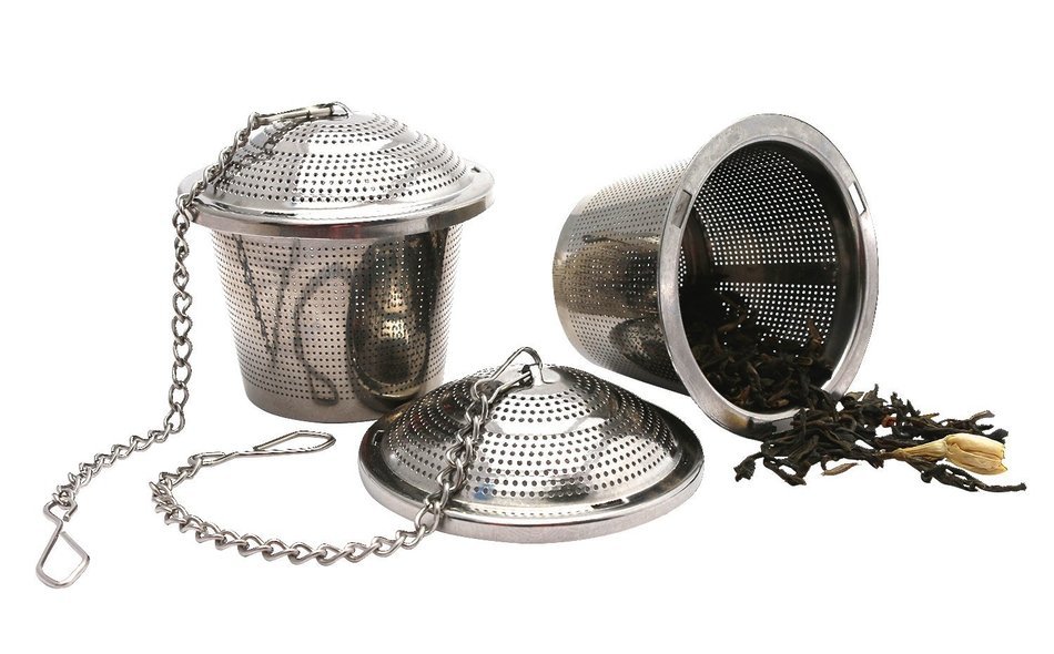 Loose Leaf Tea Strainer Steeper Infuser (Set of two). Food Grade Stainless Steel N4