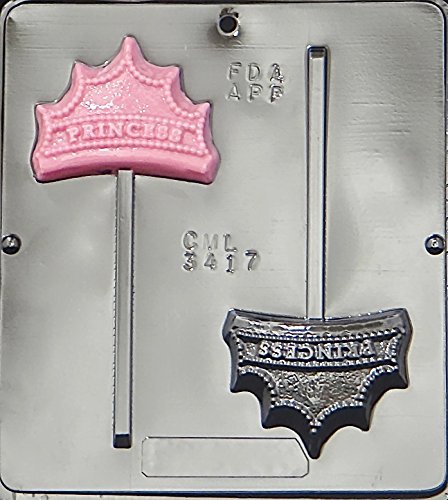 Crown "Princess" Lollipop Chocolate Candy Mold 3417