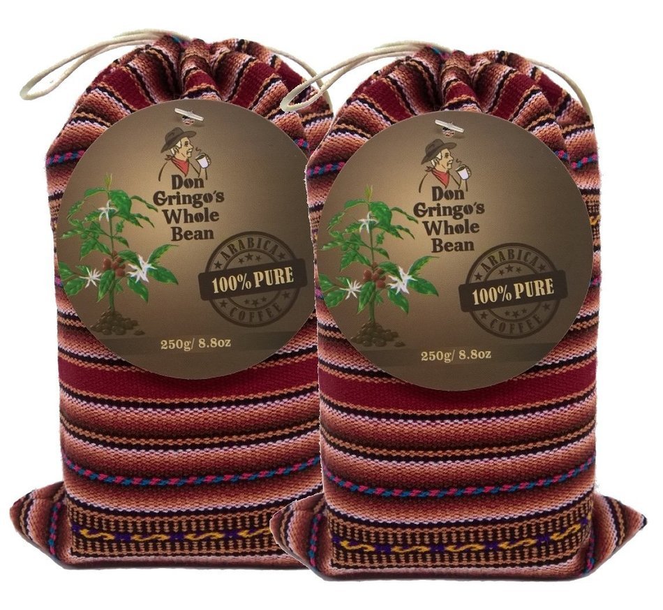 Don Gringo&acute;s Coffee Beans French (Dark) Roast Peruvian Andes&acute; Gourmet Arabica Selection. Single Origin Blend,... N8