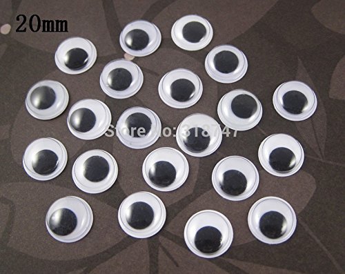 3/4/5/6/7/10/15/20/28/40mm Moving Eyes Plastic Wiggling Eyes( not-adhesive) For Doll Toy Accessories (12pcs 28mm) N3