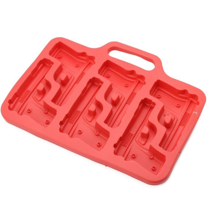 CY-buity Gun Pistol Freeze Party Bar Ice Jelly Chocolate Silicone Mold Mould Tray Ss N3