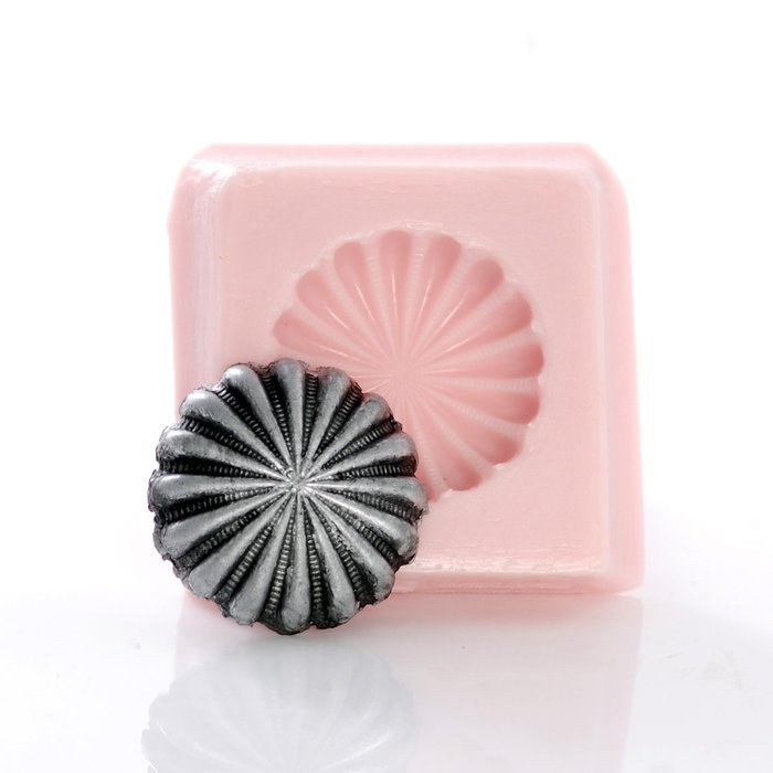 Small Silicone Mold Starburst Western Concho Easy to use with Chocolate, Fondant, Candy, Mint,Butter, Resin, Polymer...