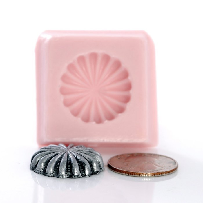 Small Silicone Mold Starburst Western Concho Easy to use with Chocolate, Fondant, Candy, Mint,Butter, Resin, Polymer... N2