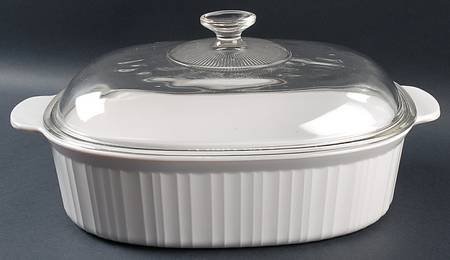 Corning Ware French White 4qt. Oval Casserole with Lid