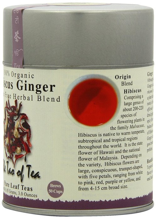 The Tao of Tea, Hibiscus Ginger Tea, Loose Leaf, 3.0 Ounce Tin N6