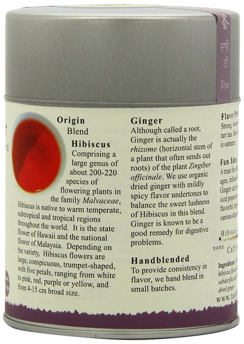 The Tao of Tea, Hibiscus Ginger Tea, Loose Leaf, 3.0 Ounce Tin N7