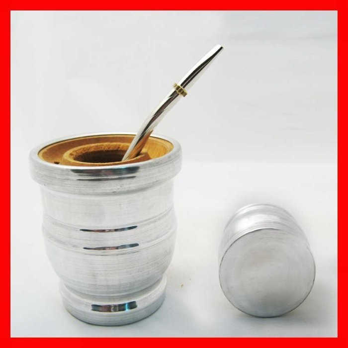 ARGENTINA MATE GOURD YERBA TEA WITH STRAW BOMBILLA SET KIT DIET DRINK THIN 4811 N5