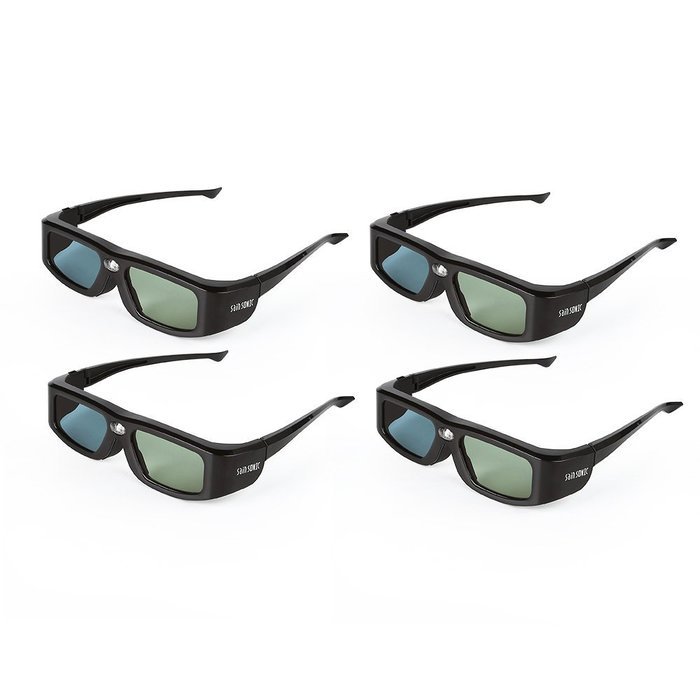 SainSonic 3D Active Shutter Glasses 10M 144Hz Rechargeable Infrared for Acer ViewSonic BenQ Vivitek Optoma 3D... N27