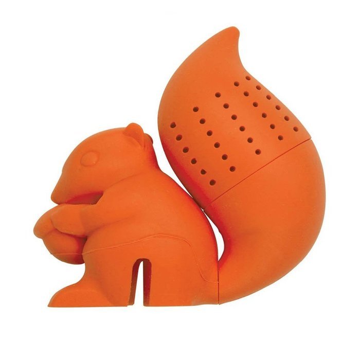 Catkit 2pcs Silicone Squirrel Tea Infuser Strainer Leaf Filter (Blue And Orange) N3