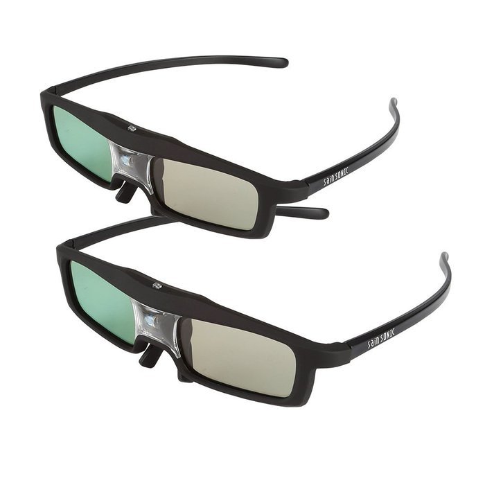 SainSonic 3D Active Shutter Glasses 10M 144Hz Rechargeable Infrared for Acer ViewSonic BenQ Vivitek Optoma 3D... N29