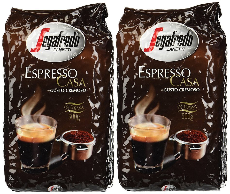 Segafredo Casa Whole Beans Coffee 2 Packs 17.6oz/500g Each