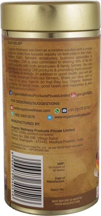 Organic Wellness Tulsi Lemon Green Tea - (USDA & EU Organic ) Pure & Natural N4