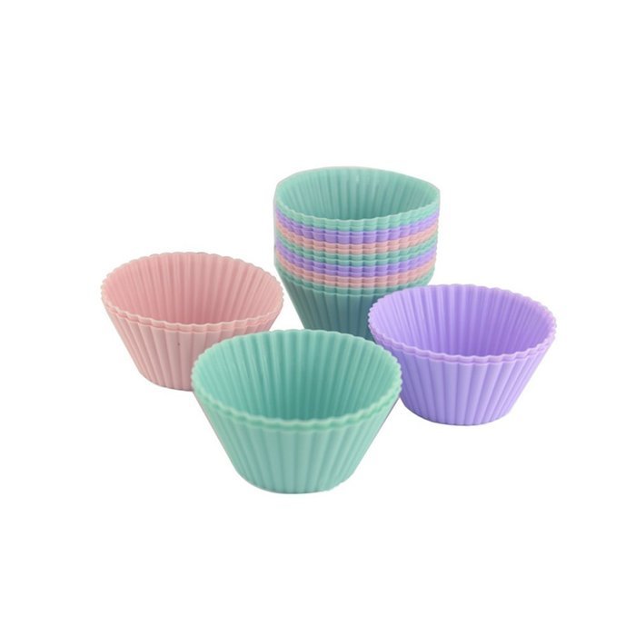 PYD 14pcs/Set Silicone Cupcake Muffin Dessert Baking Cup Mold 7cm Round Cake Pudding Molds N3