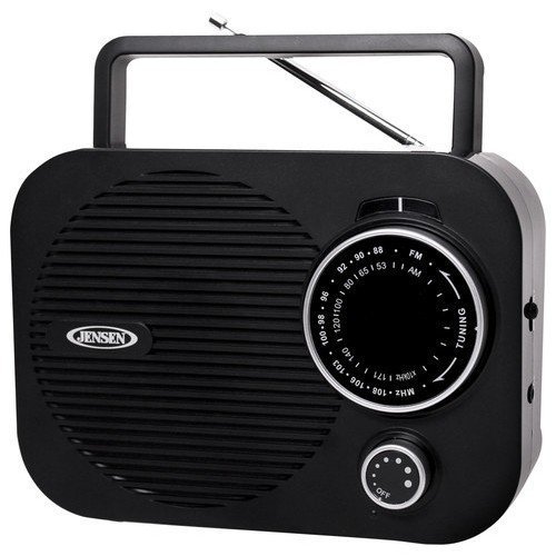 Jensen All in One Compact Design Pocket Size Portable AM/FM Radio with Built-in Speaker, Earphone Jack, LED Tuning...