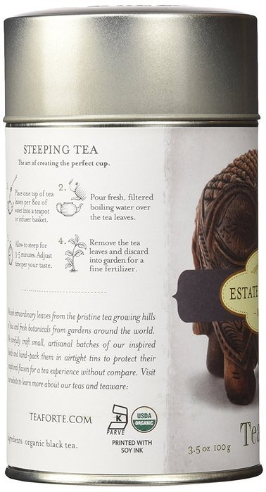 Tea Forte ESTATE DARJEELING Loose Leaf Black Tea, 3.5 Ounce Tea Tin N2