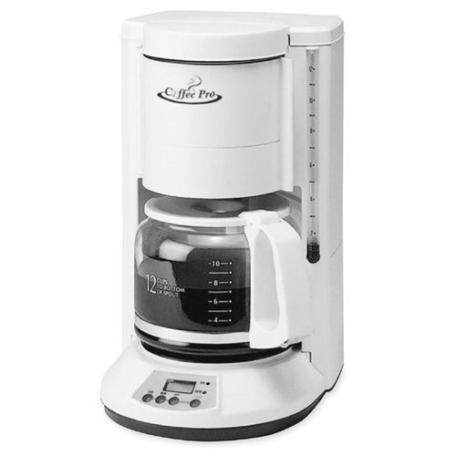 Automatic Coffeemaker, 12-Cup, 8"x8-1/2"x13", White
