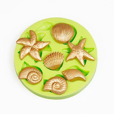 Y&XL&H Sea Shells Summer Beach CupCake Decoration Silicone Fondant Mold Sugarcraft Tools Polymer Clay Chocolate... N2