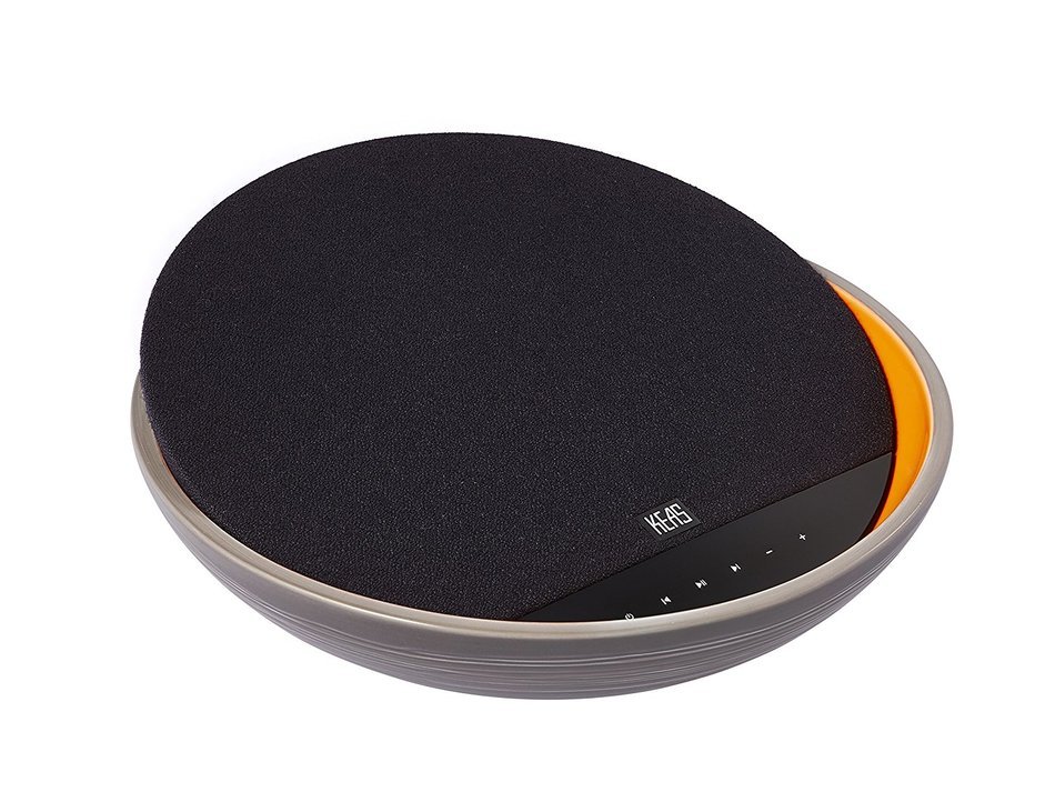 KEAS MOV-1 Ceramic Bluetooth Audio System, Orange and Grey N8