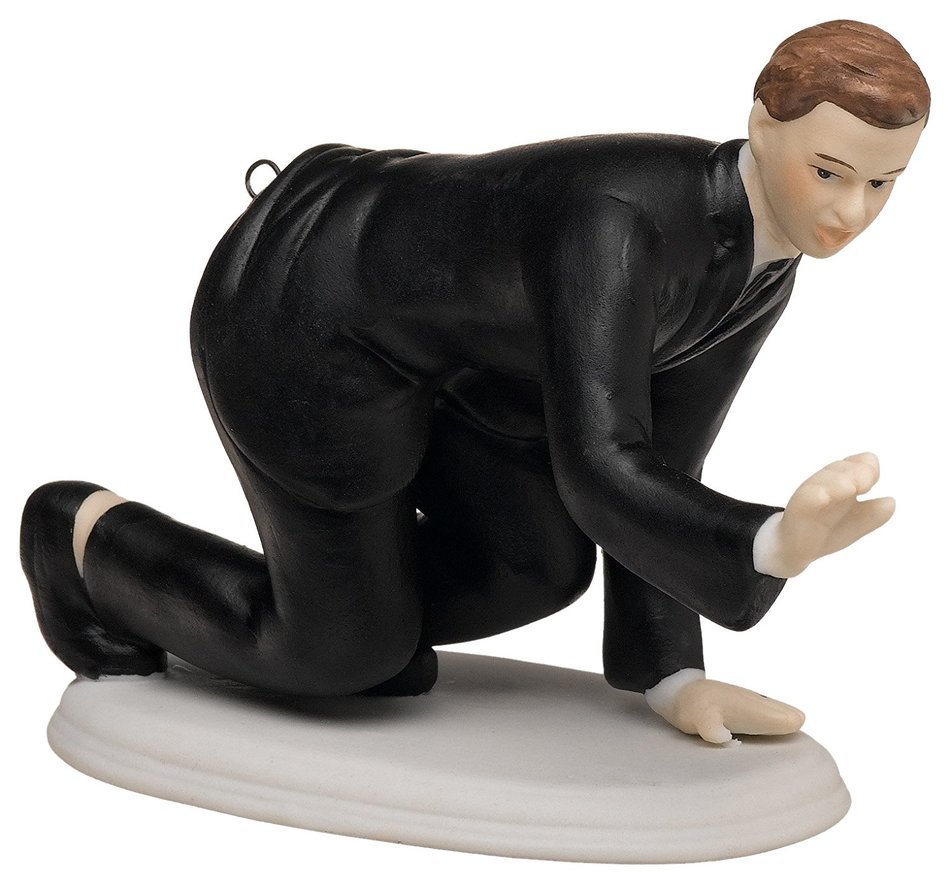 Weddingstar "Caught" Groom Mix & Match Cake Topper - Caucasian