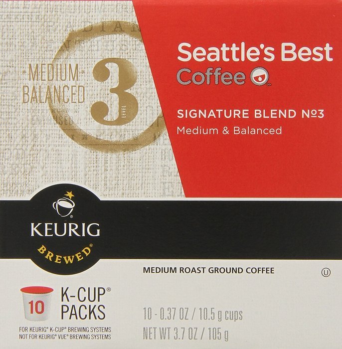 Seattle's Best Coffee Signature Blend No 3, K-Cup for Keurig Brewers, 10 Count (Pack of 6) N4