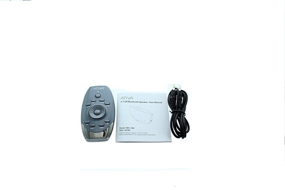 Ativa&trade; Bluetooth &reg; Speaker, with remote 15.7" x 5.5" x 8.9", Gray/Silver N3