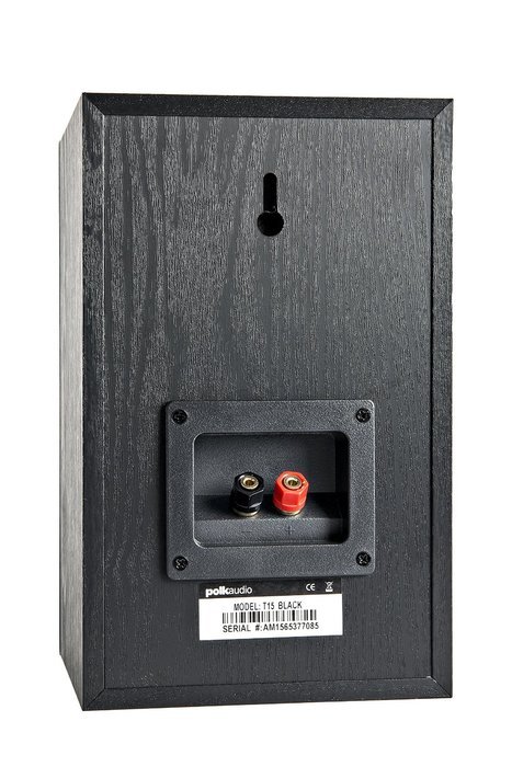 Polk Audio T15 Bookshelf Speakers, Pair, Black