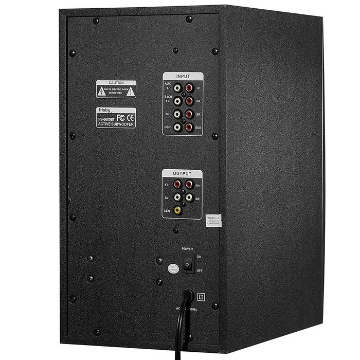 Frisby FS-6600BT 5.1 Channel Stereo Home Theater System w/ Tower Satellite Speakers & Bluetooth / USB / SD / AUX...