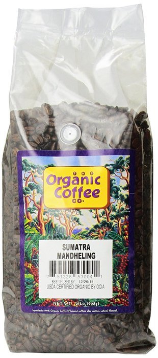 The Organic Coffee Co. Whole Bean, Sumatra Mandheling, 32 Ounce