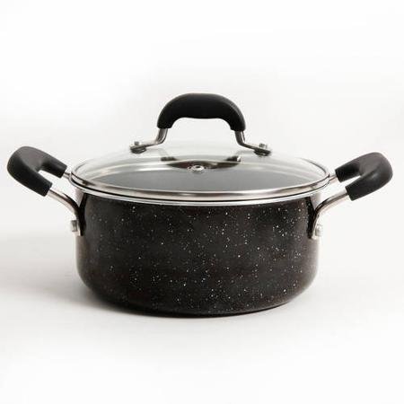 The Pioneer Woman Vintage Speckle 3-Quart Soup/Chili Casserole with Lid, Black N6