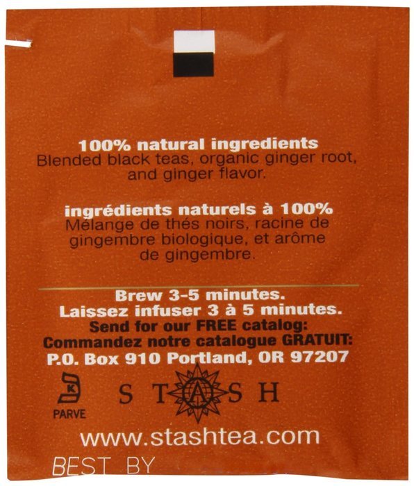 Stash Tea Double Bergamot Earl Grey Black Tea, 10 Count Tea Bags in Foil (Pack of 12) N15