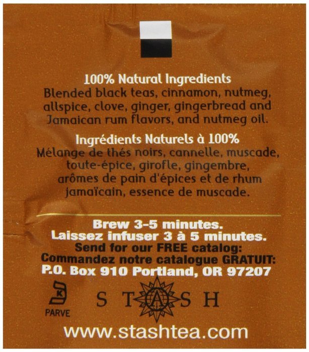 Stash Tea Double Bergamot Earl Grey Black Tea, 10 Count Tea Bags in Foil (Pack of 12) N19