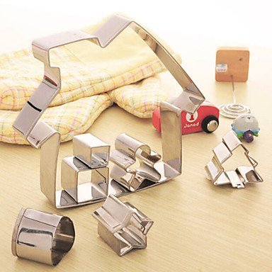 Sher 10PCS Stainless Steel Gingerbread House Cookie Cake Cutters Biscuit Bread Moldelling Mold Baking Set