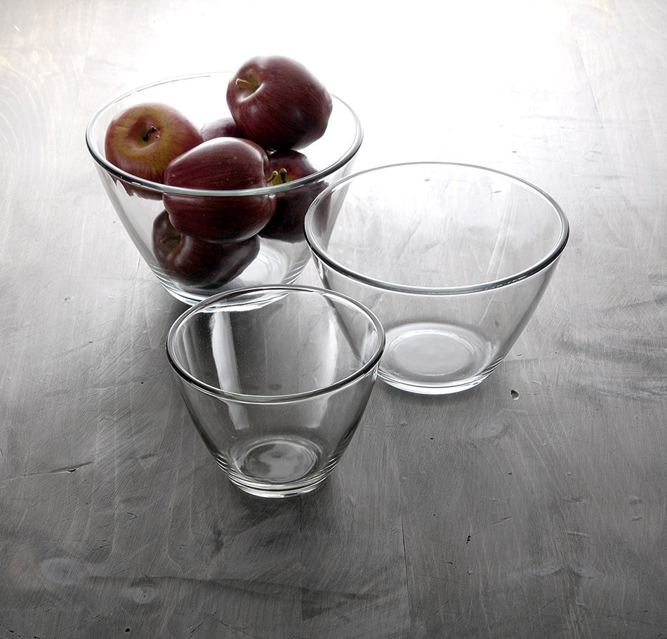 Anchor Hocking 3-Quart Splash Proof Glass Mixing Bowls, Set of 2 N2