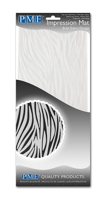 PME Bold Zebra Design Impression Mat, One Size, Transparent N5