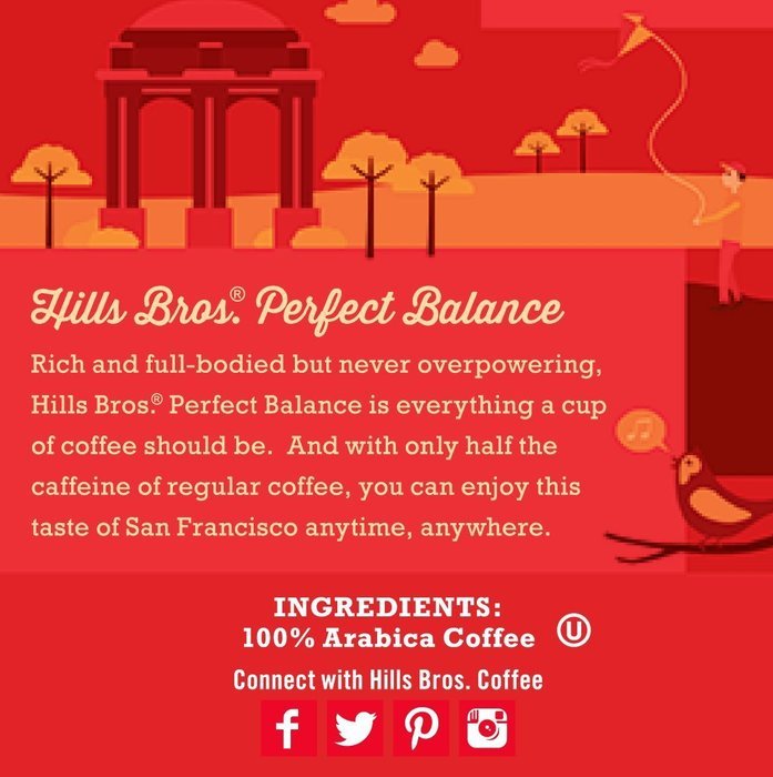 Hills Bros Coffee Gourmet Medium Roast, 12 Compostable Single Serve Cups, 3.8 Ounce N11